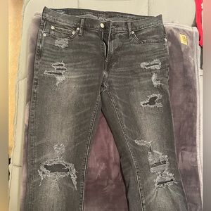 Abercrombie & Fitch Black Distressed Jeans
